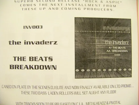 Album cover for The Beats / Breakdown by Invaderz