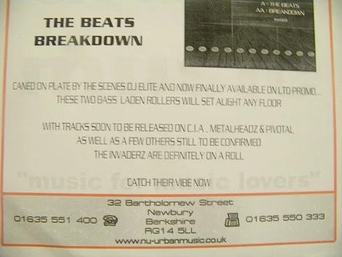 Album cover for The Beats / Breakdown by Invaderz