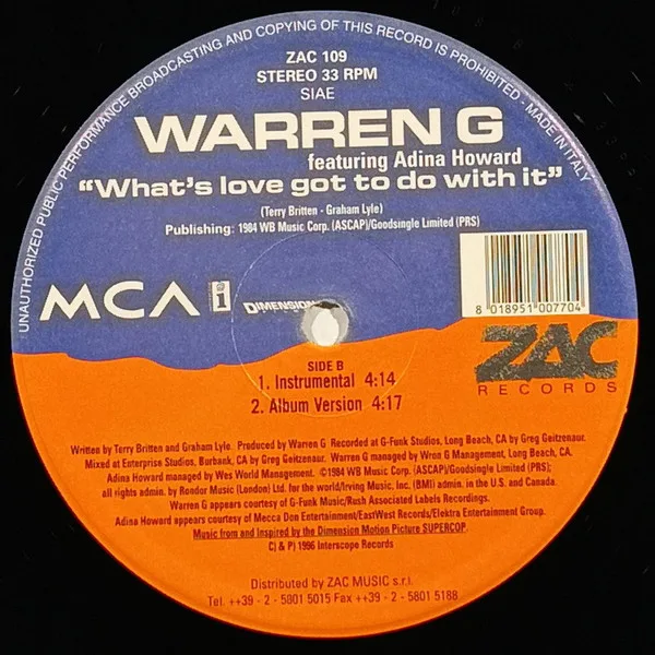 Album cover for What's Love Got To Do With It by Warren G Featuring Adina Howard