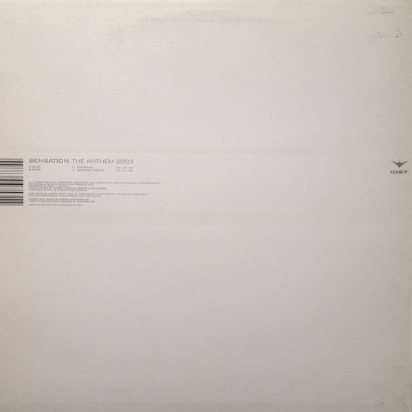 Sensation (2) - The Anthem 2003 (White Edition), Electronic, Trance, 2003 - ID&T, Netherlands, Vinyl 1x 12", 33 ⅓ RPM
