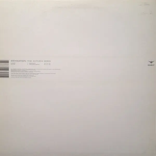 Sensation (2) - The Anthem 2003 (White Edition), Electronic, Trance, 2003 - ID&T, Netherlands, Vinyl 1x 12", 33 ⅓ RPM
