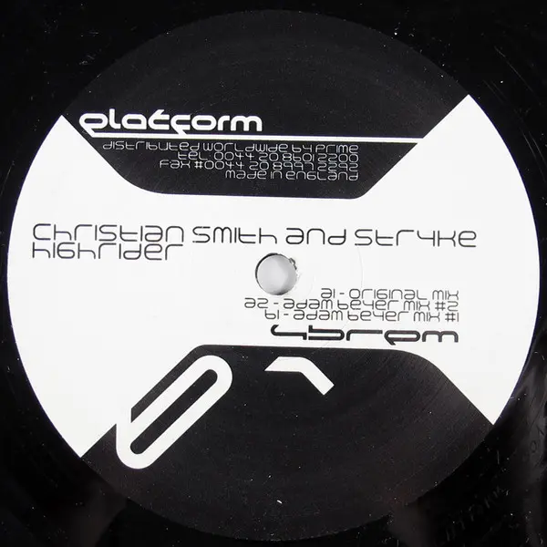 Christian Smith and Stryke - Highrider, Electronic, Techno, 2000 - Platform (3), UK, Vinyl 1x 12"