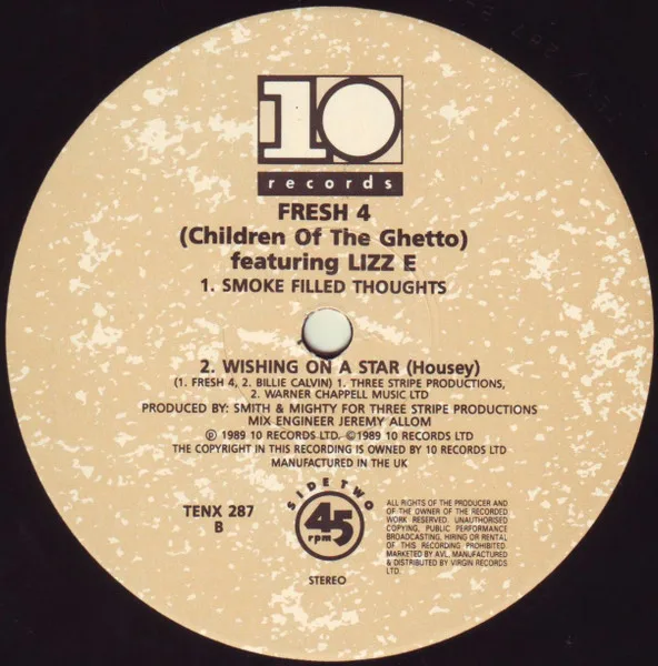 Album cover for Wishing On A Star by Fresh 4 Featuring Lizz E.