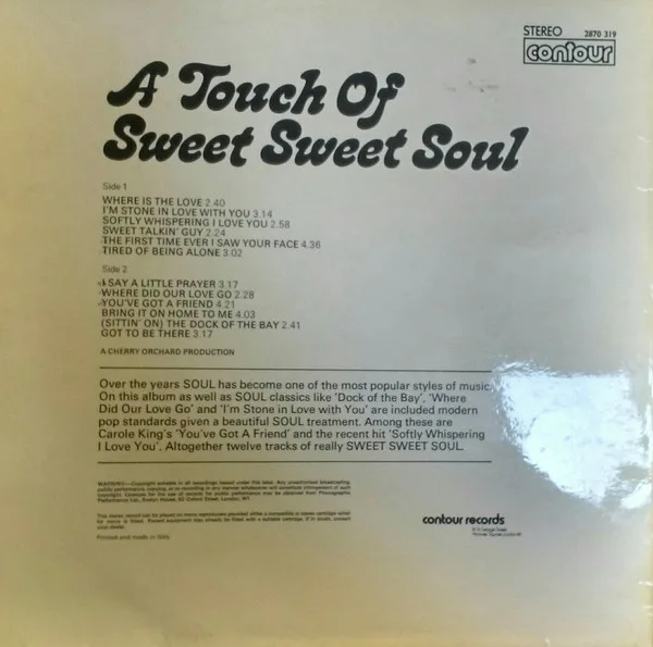 Album cover for A Touch Of Sweet Sweet Soul by Unknown Artist