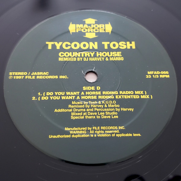 Tiny Panx Organization / Tycoon Tosh - Major Force Remixes, Electronic, Deep House, 1997 - File Records, Major Force, Japan, 