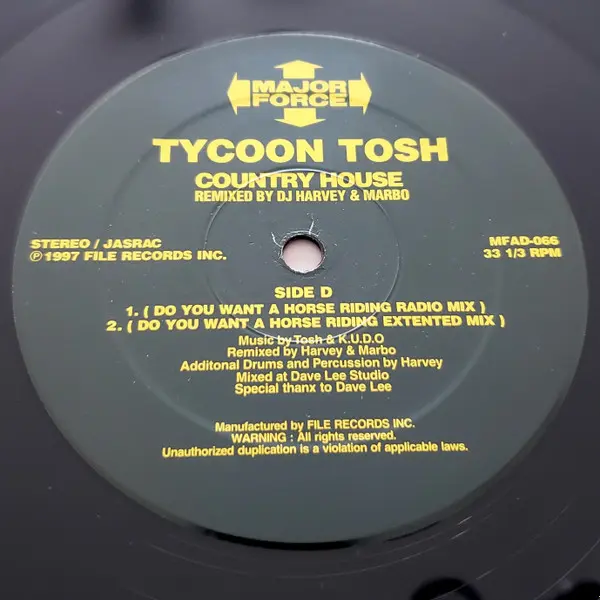 Tiny Panx Organization / Tycoon Tosh - Major Force Remixes, Electronic, Deep House, 1997 - File Records, Major Force, Japan, 