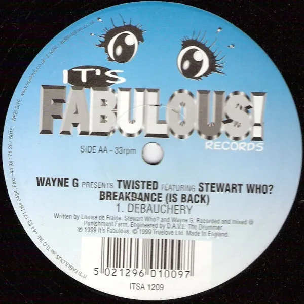 Album cover for Breakdance (Is Back) by Wayne G Presents Twisted (10) Featuring Stewart Who?
