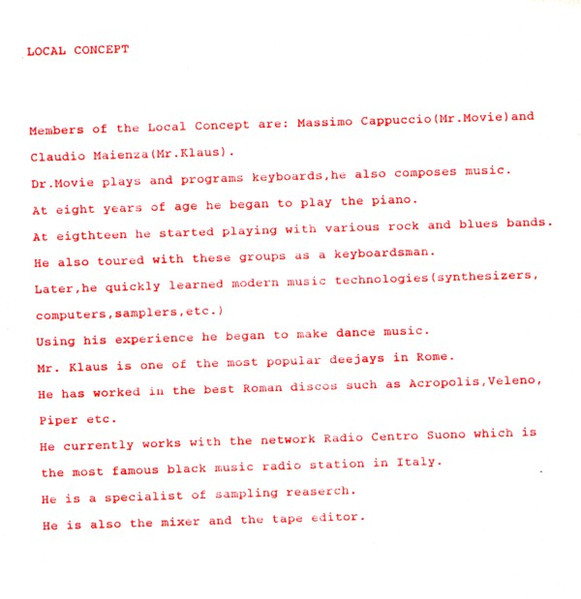 Local Concept - Unstoppable, Electronic, Italo House, 1989 - X-Energy Records, Italy, Vinyl 1x 12", 33 ⅓ RPM