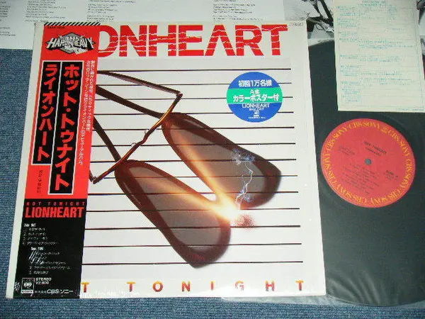 Lionheart (4) - Hot Tonight, Rock, AOR, Hard Rock, Heavy Metal, Pop Rock, 1984 - CBS/Sony, Japan, Vinyl 1x LP, Album, Limited