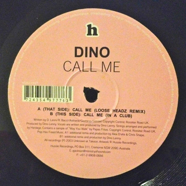 Album cover for Call Me by Dino Lenny