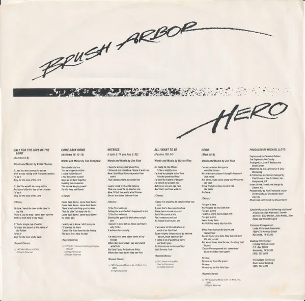 Album cover for Hero by Brush Arbor
