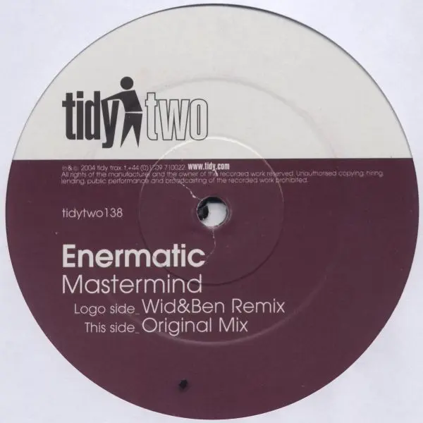 Enermatic - Mastermind, Electronic, Hard Trance, 2004 - Tidy Two, UK, Vinyl 1x 12", 45 RPM