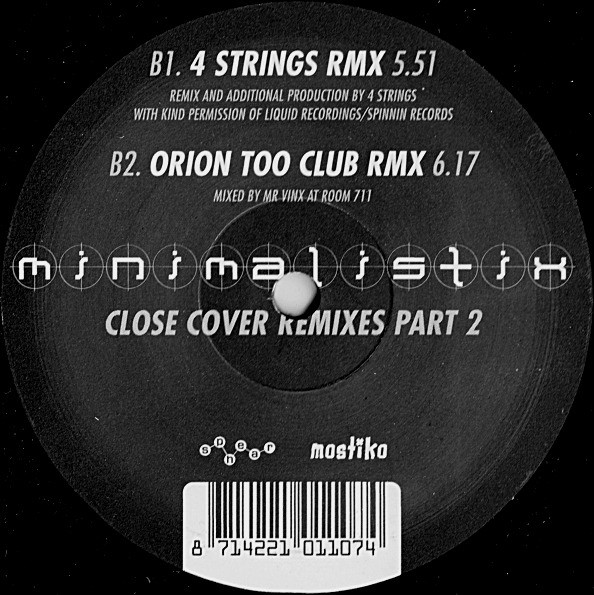 Album cover for Close Cover (Remixes Part 2) by Minimalistix