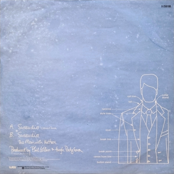 Phil Collins - Sussudio (Extended Remix) - 1985 - - WEA - Vinyl 1x 12", 45 RPM, Single