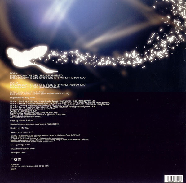 Garbage - Breaking Up The Girl (Remixes), Electronic, Breaks, House, 2002 - Mushroom, UK, Vinyl 1x 12", Single