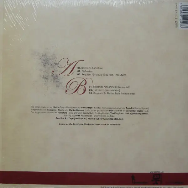 Deph Joe - Bohemian Rapzodeez, Hip Hop, Conscious, 2003 - Solid Pack, Germany, Vinyl 1x 12", 33 ⅓ RPM