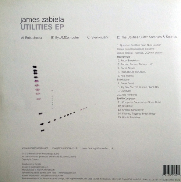 James Zabiela - Utilities EP, Electronic, Acid House, Breaks, DJ Battle Tool, Progressive House, Tech House, 2005 - Renaissan
