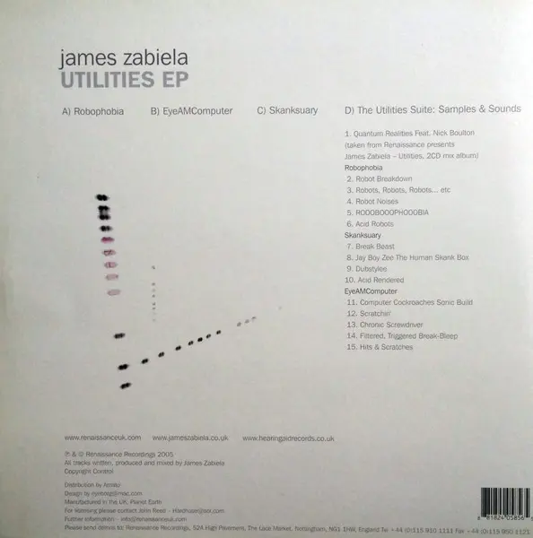 James Zabiela - Utilities EP, Electronic, Acid House, Breaks, DJ Battle Tool, Progressive House, Tech House, 2005 - Renaissan