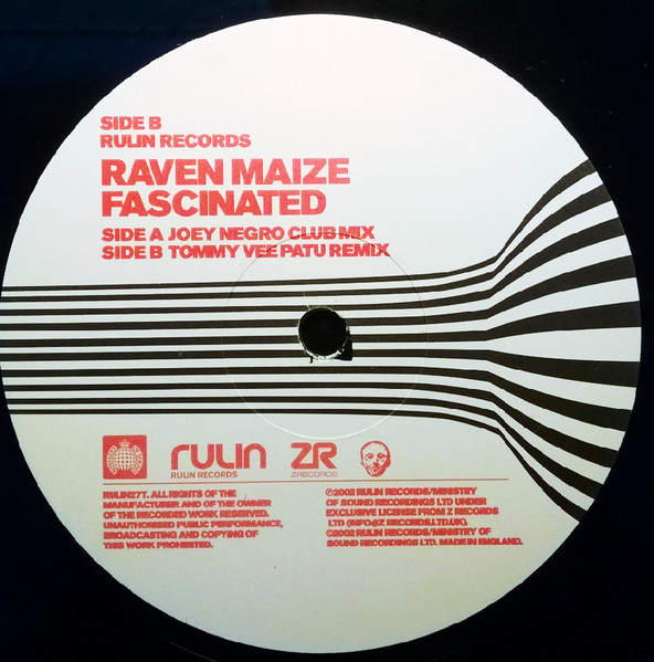 Raven Maize - Fascinated, Electronic, House, 2002 - Rulin Records, UK, Vinyl 1x 12", 33 ⅓ RPM, 45 RPM