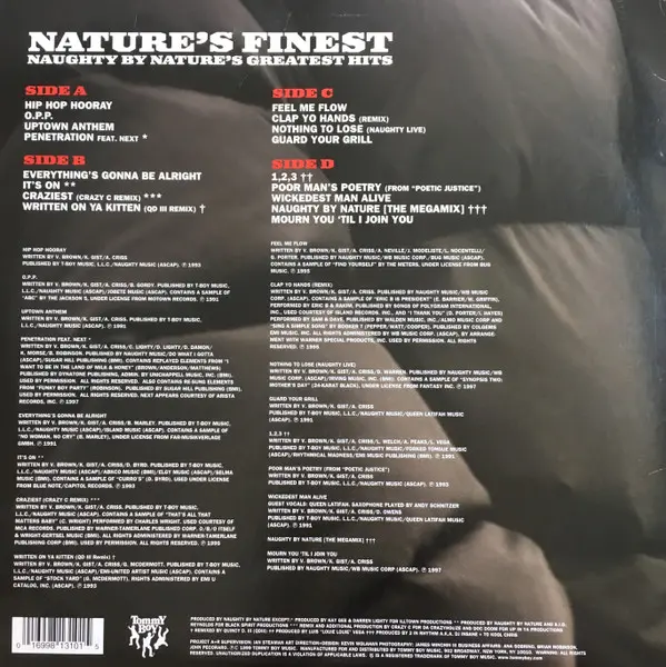Naughty By Nature - Nature's Finest (Naughty By Nature's Greatest Hits), Hip Hop, 1999 - Tommy Boy, US, Vinyl 2x LP, Compilat