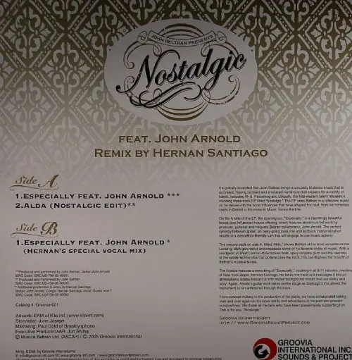 Nostalgic - Nostalgic, Electronic, Broken Beat, Deep House, 2005 - Groovia Sound Project, US, Vinyl 1x 12"