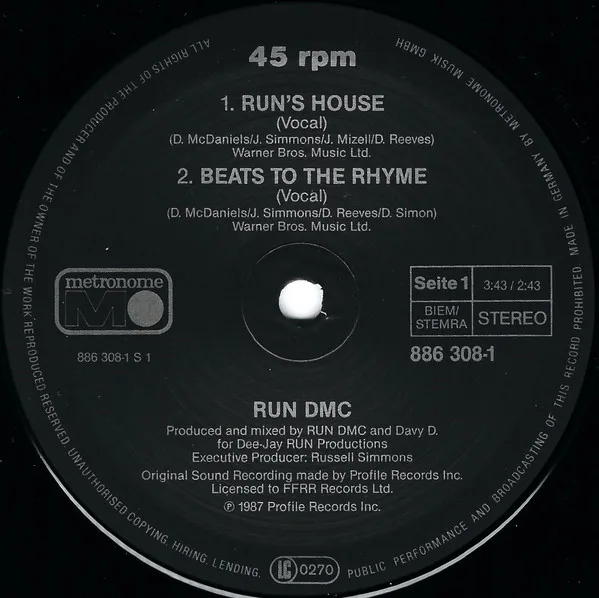 Album cover for Run's House / Beats To The Rhyme by Run-DMC