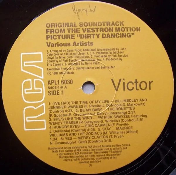 Album cover for Dirty Dancing (Original Soundtrack) by Various