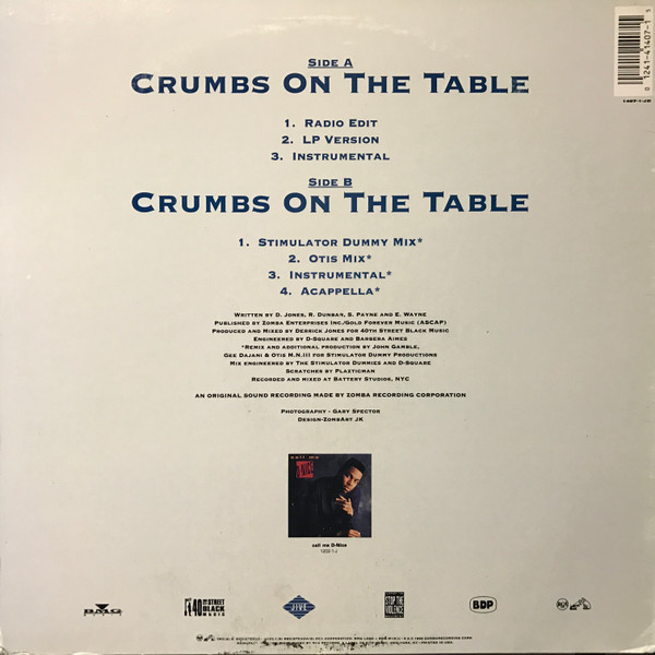 D-Nice - Crumbs On The Table, Hip Hop, 1990 - Jive, US, Vinyl 1x 12"