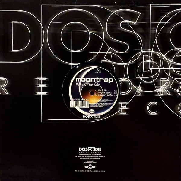 Moontrap - Follow The Sun, Electronic, Trance, 2001 - Dos Or Die Recordings, Germany, Vinyl 1x 12", 33 ⅓ RPM, 45 RPM