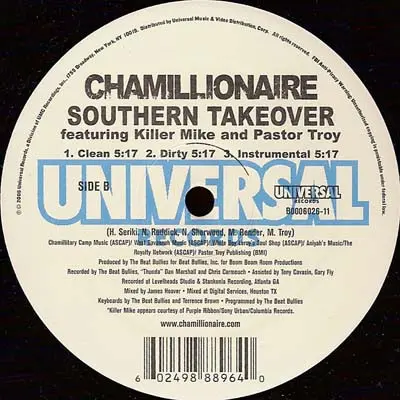 Chamillionaire - Ridin' / Southern Takeover, Hip Hop, Gangsta, 2005 - Universal Records, US, Vinyl 1x 12"