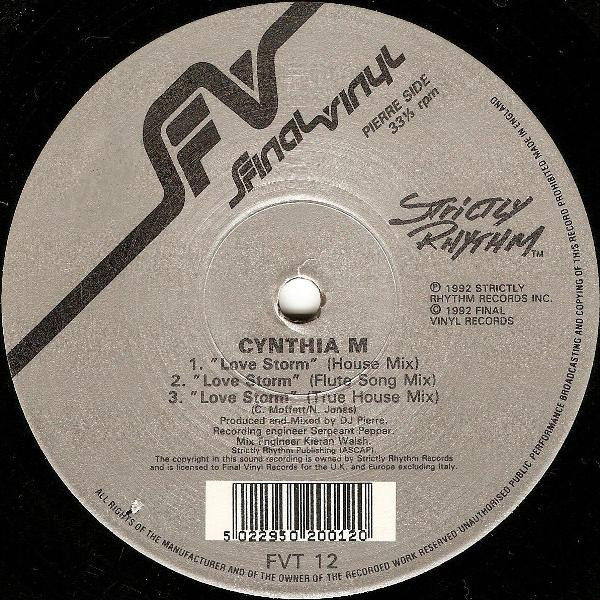 Cynthia M - Love Storm, Electronic, Deep House, House, 1992 - Final Vinyl, UK, Vinyl 1x 12"