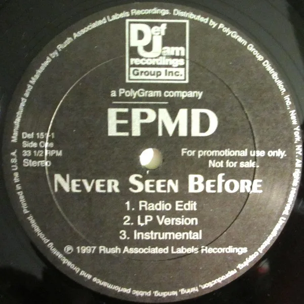 Album cover for Never Seen Before by EPMD