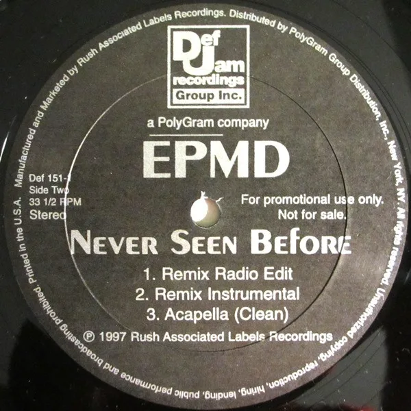 Album cover for Never Seen Before by EPMD