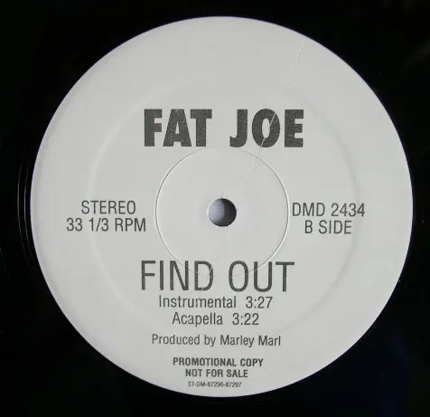 Fat Joe - Find Out, Hip Hop, 1997 - Atlantic, US, Vinyl 1x 12", 33 ⅓ RPM, Promo