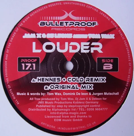 Album cover for Louder by JamX & De Leon Meets Tom Wax