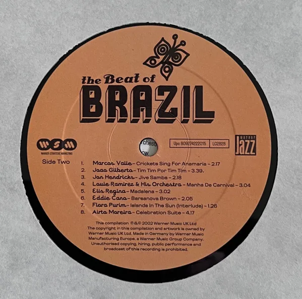 Album cover for The Beat Of Brazil. Brazilian Grooves From The Warner Vaults by Various