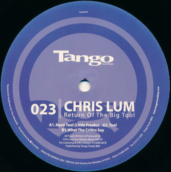 Chris Lum - Return Of The Big Tool, Electronic, Deep House, 2003 - Tango Recordings, US, Vinyl 1x 12"