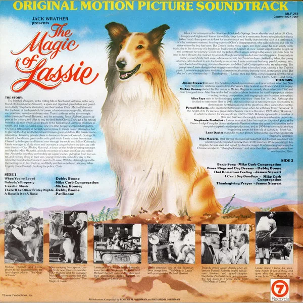 Album cover for The Magic Of Lassie - Original Motion Picture Soundtrack by Richard M. Sherman, Robert B. Sherman