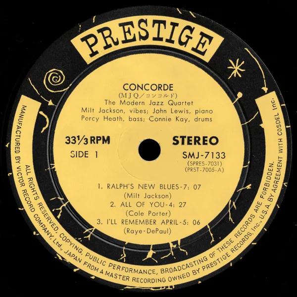 Album cover for Concorde by Modern Jazz Quartet, The