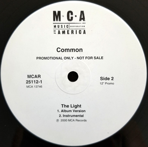 Common - The Light, Hip Hop, 2000 - MCA Records, US, Vinyl 1x 12", 33 ⅓ RPM, Promo