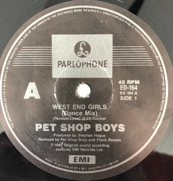 Album cover for West End Girls by Pet Shop Boys