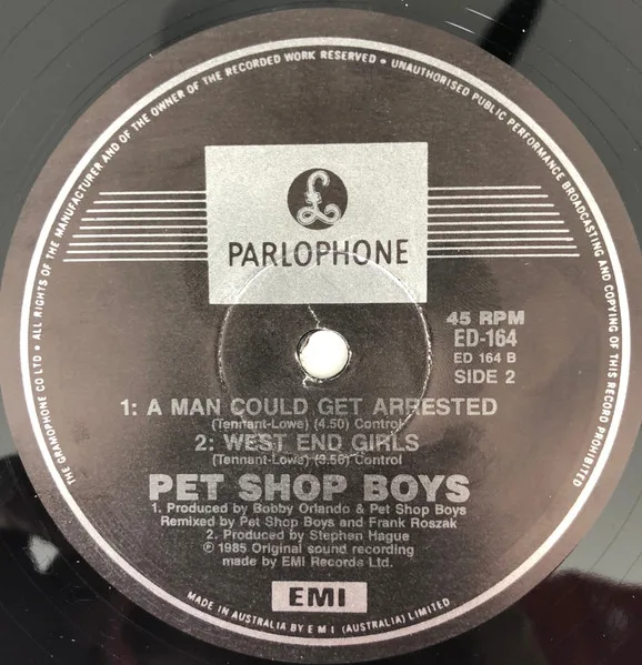 Album cover for West End Girls by Pet Shop Boys