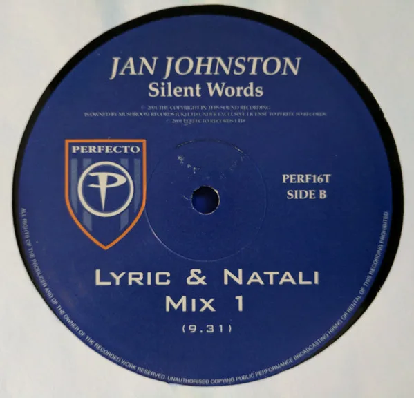 Album cover for Silent Words by Jan Johnston