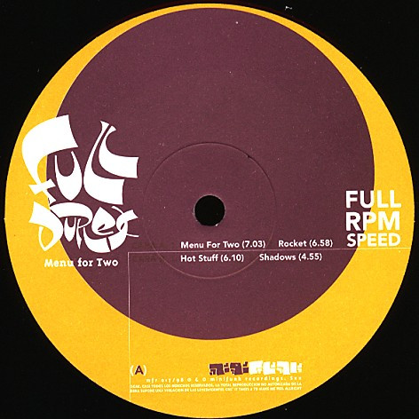 Full Duplex - Menu For Two, Electronic, House, Techno, 1998 - Minifunk, Spain, Vinyl 1x 12", 33 ⅓ RPM