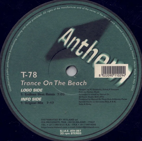 Album cover for Trance On The Beach by T-78