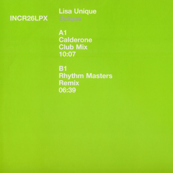 Album cover for Unique by Lisa Unique