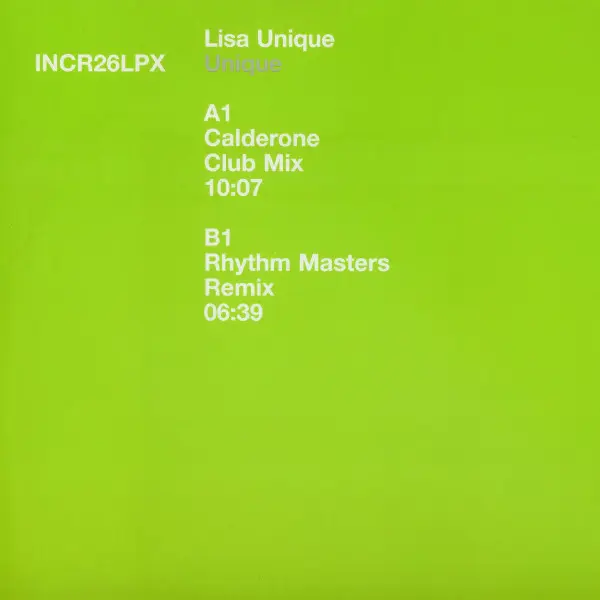 Album cover for Unique by Lisa Unique