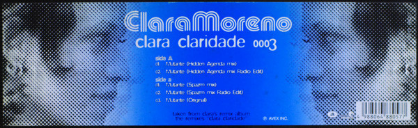 Clara Moreno - Clara Claridade 0003, Electronic, Drum n Bass, 1999 - Rhythm Republic, Japan, Vinyl 1x 12"