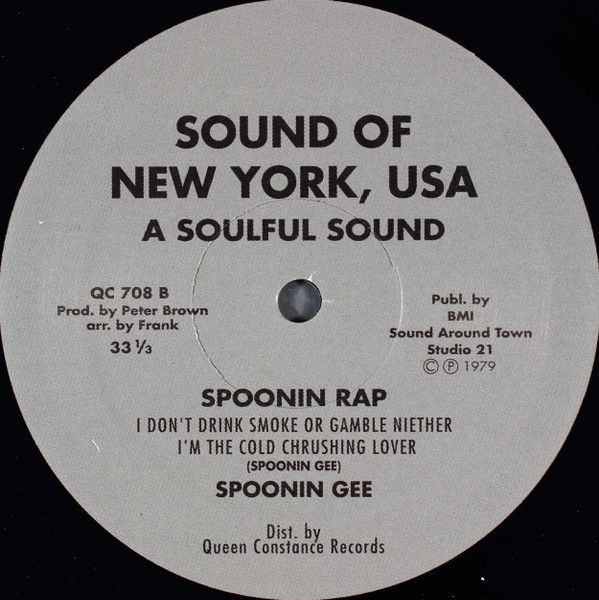 Spoonie Gee - Spoonin Rap, Hip Hop, Disco, 2002 - Sound Of New York, USA, US, Vinyl 1x 12", 33 ⅓ RPM, Reissue