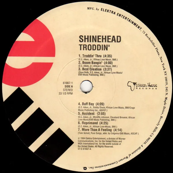 Album cover for Troddin' by Shinehead